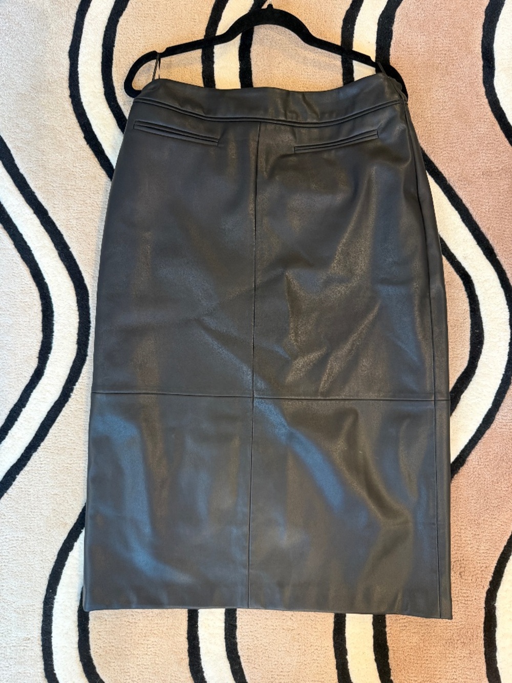Modern Citizen Briony Back-Slit Vegan Leather Skirt Size L
